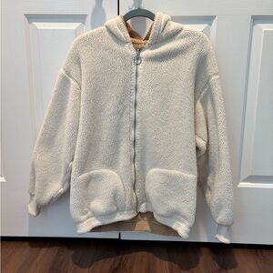 Hollister Women’s Reversible Sherpa Zip up Jacket